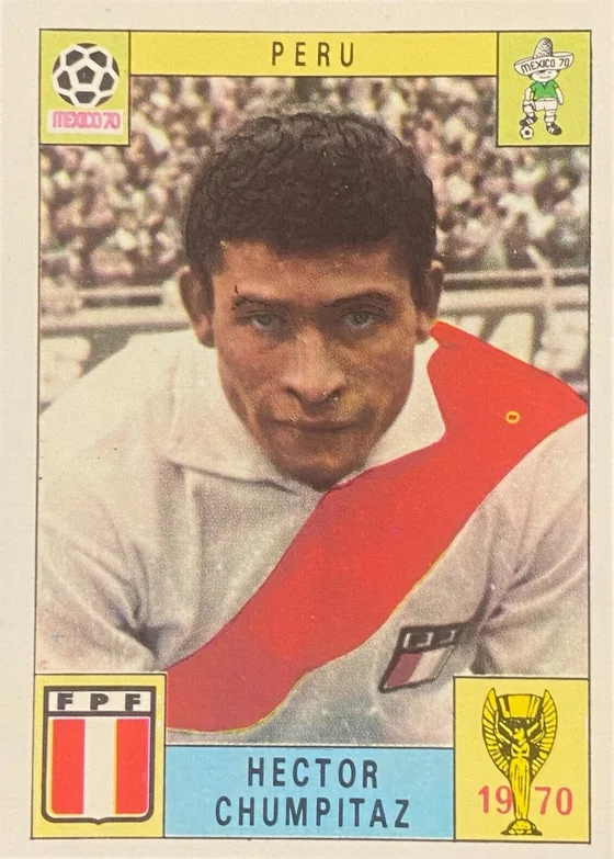1970 football sticker of Héctor Chumpitaz